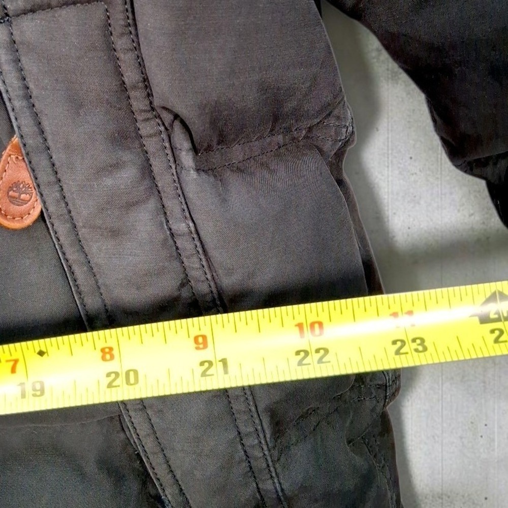 Timberland Puffer Jacket Men XL Black 80 20 Duck Down Feather Fill Parka Coat - Picture 8 of 12